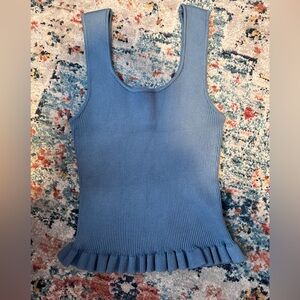 NWOT-Workshop Republic Clothing Teal Ribbed Knit Top